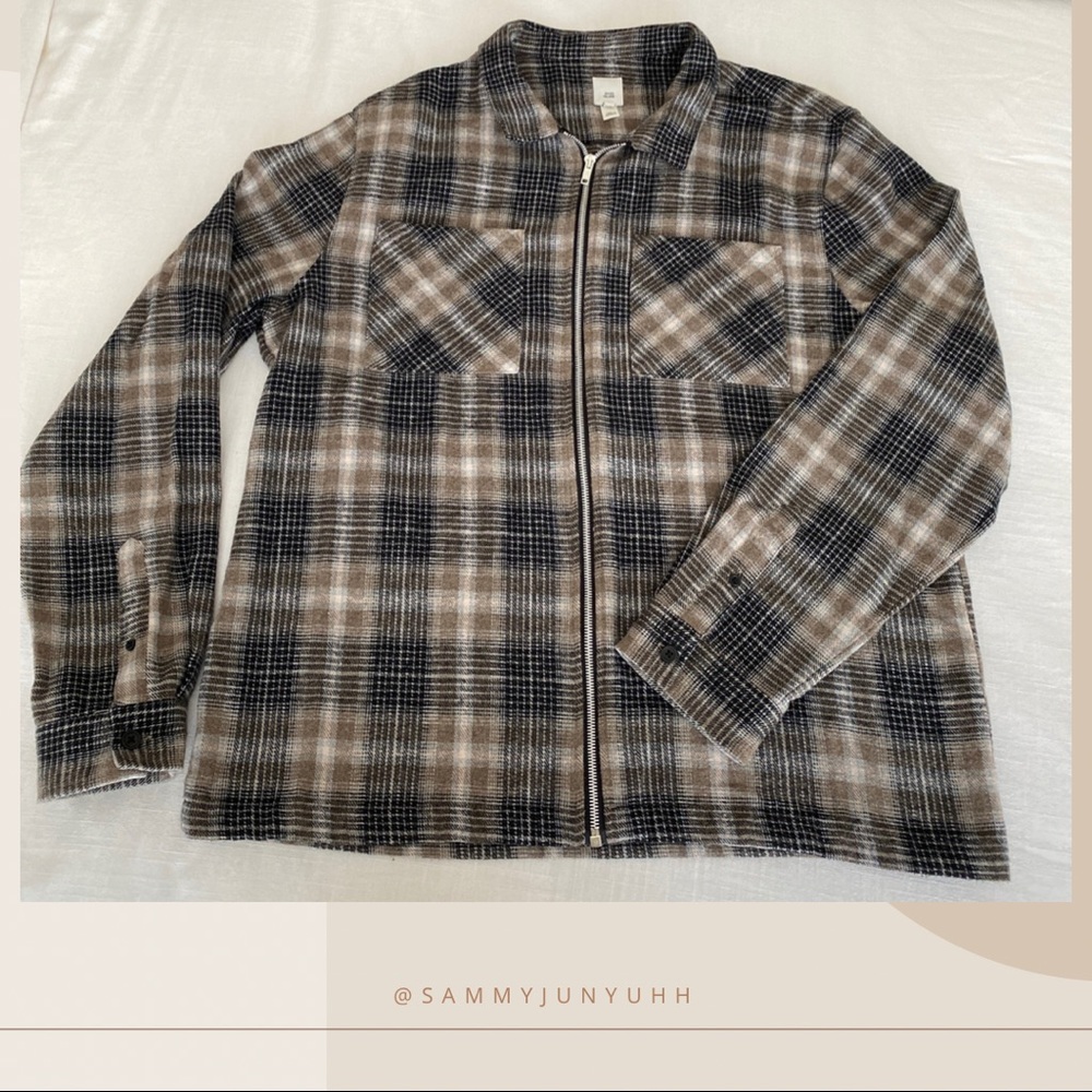 Zippered flannel.